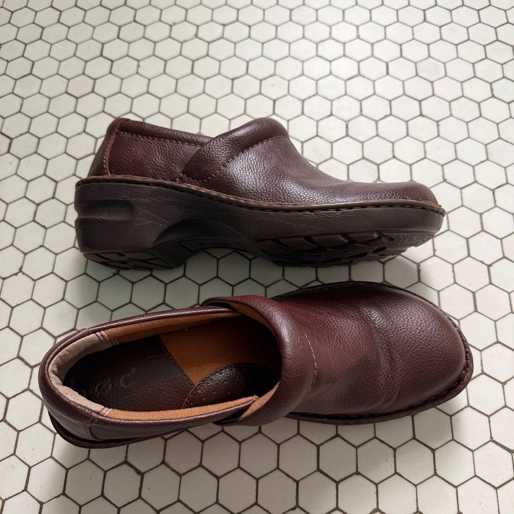 b.o.c. Clogs Brown Slip On Chunky Granola Fall Comfort Shoes Size 9.5B